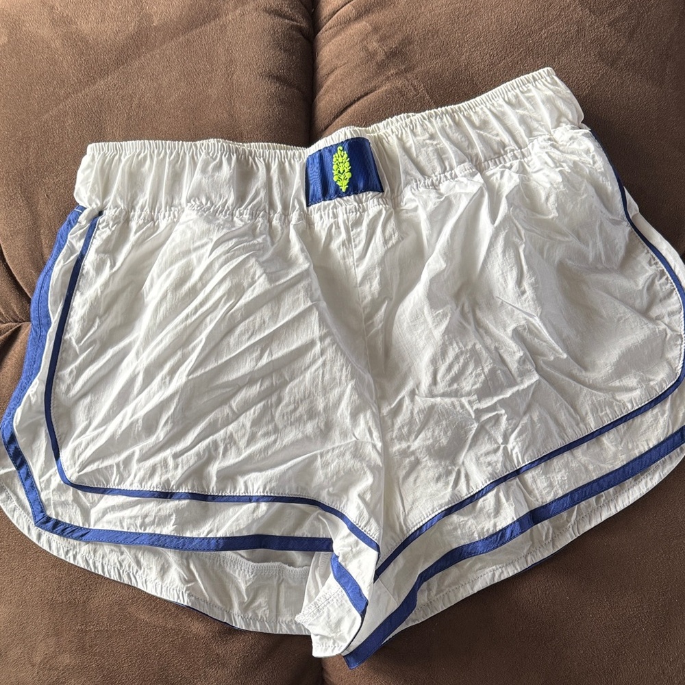 FREEPEOPLE White and Blue Women's Athletic Shorts